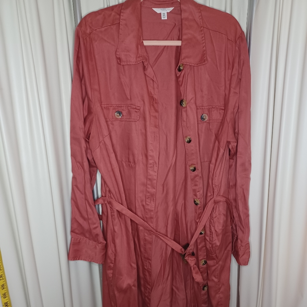 Salmon Shirt Dress Size 20